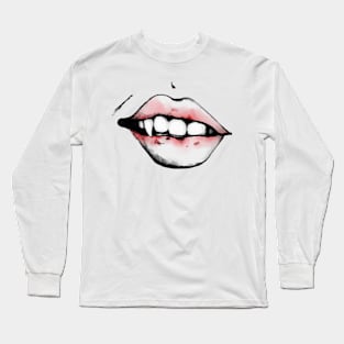 Vampire Teeth Halloween Long Sleeve T-Shirt